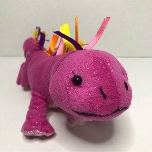 Ganz Webkinz Ribbon Pink Iguana No Code Pink Glitter Plush Stuffed Animal